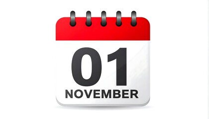 Calendar icon displaying November 1st