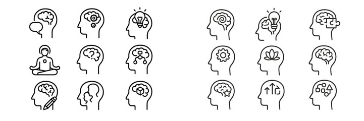 Understanding different aspects of mental processes and self-care through simple line art visuals