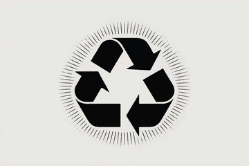 Recycle Symbol Silhouette Vector — High-Quality Black Icon
