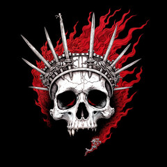 skull in a crown
