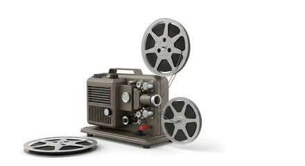 Fototapeta premium Vintage Film Projector with Reels.