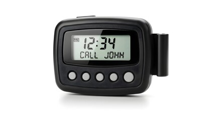 Black Wrist Pager Displaying Call John 12 -34.