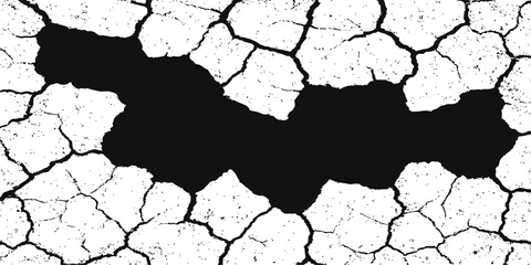 Cracked and textured dry old bark of a tree with a grunge pattern on the surface, resembling a map of the earth