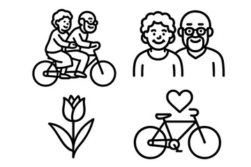 Couple enjoying a bike ride together in a joyful moment sharing love and companionship