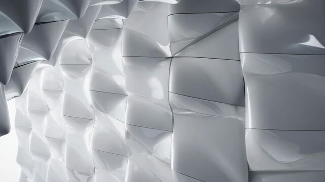 Slow Pan Across a Modern Parametric Wall - Architectural Background