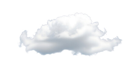 Elongated Cumulus Cloud Isolated on Black Background