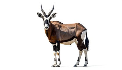 Antelope portrait against white background