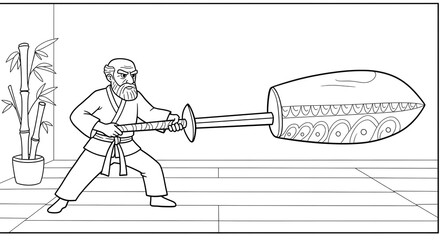 Ancient Warrior Training with a Giant Object