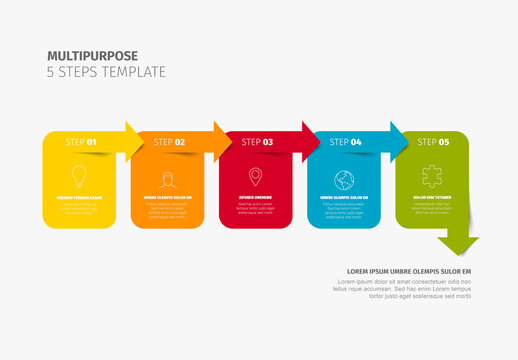 Multipurpose 5-Step Infographic Template for Business Presentations