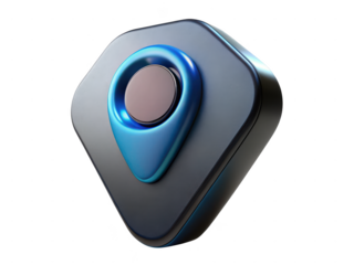 Shiny blue location icon