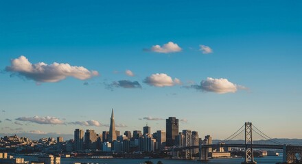 Fototapeta premium San Francisco skyline with Bay Bridge
