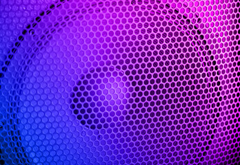 Sound Speaker grill texture. Neon gradient tone