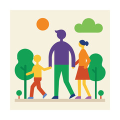 Family walking
