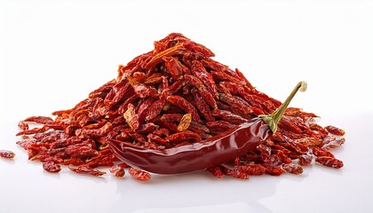 Naklejka premium dried red chili pepper isolated on white background