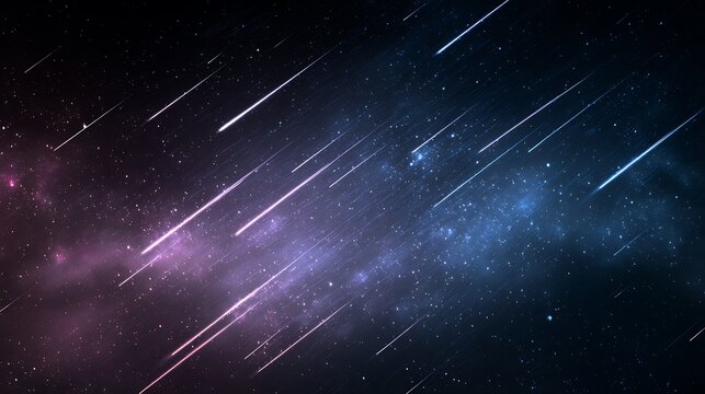 abstract background with colored shooting stars
