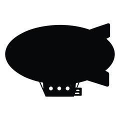 Vintage airship zeppelin blimp vector illustration for aviation history and transportation design needs © Suriya