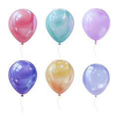Colorful Pastel Balloons Set &ndash; Party and Celebration Decoration