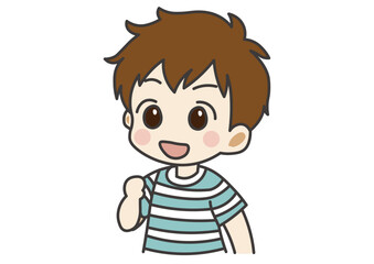 ため息をつく男の子