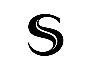 Naklejka premium Bold stylized capital letter 'S'