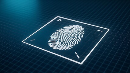 3D digital fingerprint scanning on blue screen for secure identity authentication

