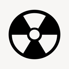 Nuclear symbol flat icon design