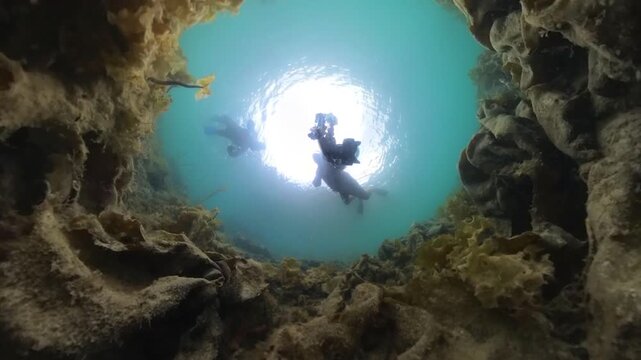 4K footage of snorkellers exploring the shallow water off the Isle of Mull in Argyll and Bute, Scotland