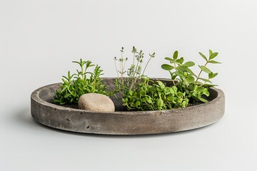 Light brown stone tray with uneven edges high resolution picture