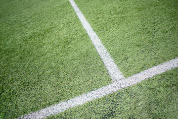 Linea de media cancha de un campo de futbol © Paul