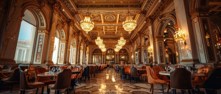 Grand dining hall interior