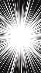 Naklejka premium Abstract radiating lines, white on black