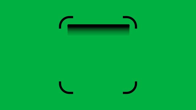 QR code scanner with green background 