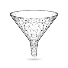 Geometric funnel illustration