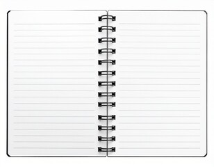 White lined notepad paper isolated