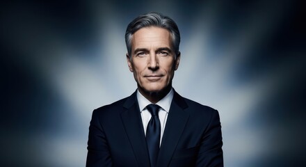 Pensive Middle-Aged Man with Whiskers, Thoughtful Portrait