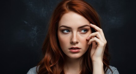 Portrait of a Striking Young Woman with Whisk