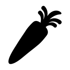 Isolated carrot vector illustration fresh organic vegetable clip art healthy food icon silhouette design