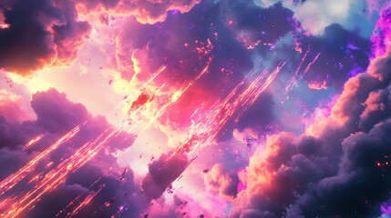 Advance Ai multi based technology with different colored abstract background 