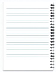 Blank lined notebook pages