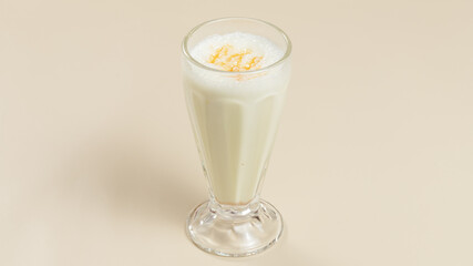 Glass of smoothie or glass of milkshake