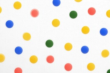 Playful and Colorful Dots Dancing on a Textured White Canvas Creating an Uplifting Atmosphere of Joy and Creativity in a Whimsical Artistic Composition captured with clarity