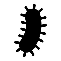 Illustration of a black caterpillar, perfect for educational materials, childrens books, and naturethemed designs