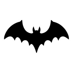 Vector art of silhouette of a bat flying, a spooky and mysterious design for various creative projects and applications
