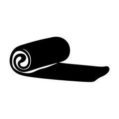 Illustration of a rolled towel, often used in bathrooms, spas, or gyms for drying and hygiene