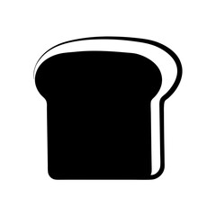 Vector art of slice of toast, a simple and versatile breakfast staple, perfect for spreading with butter, jam, or avocado