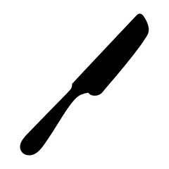 Vector art of silhouette of a butter knife, perfect for culinary designs, restaurant menus, or kitchenware illustrations