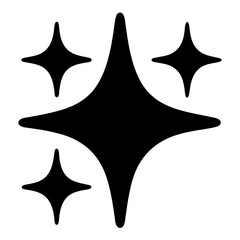 Download high resolution black and white sparkle vector illustration for graphic design projects and art