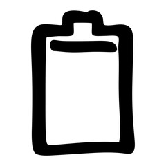 Illustration of low battery icon symbol for energy power charge indicator technology device