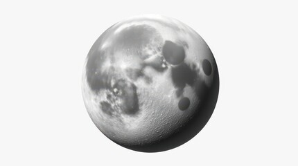Naklejka premium Exploring the beauty of the full moon casting shadows over its craters on a clear night sky in autumn