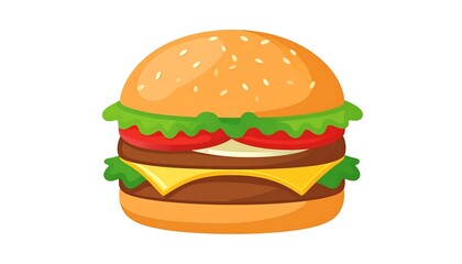 Cartoon hamburger illustration
