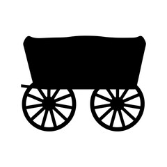 Explore the old west with this vintage wagon silhouette clip art for your design projects today © Suriya